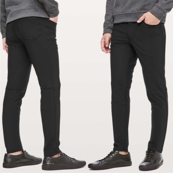 Lululemon Athletica Black ABC Men’s Pants Skinny Casual Golf TravelWarpstreme